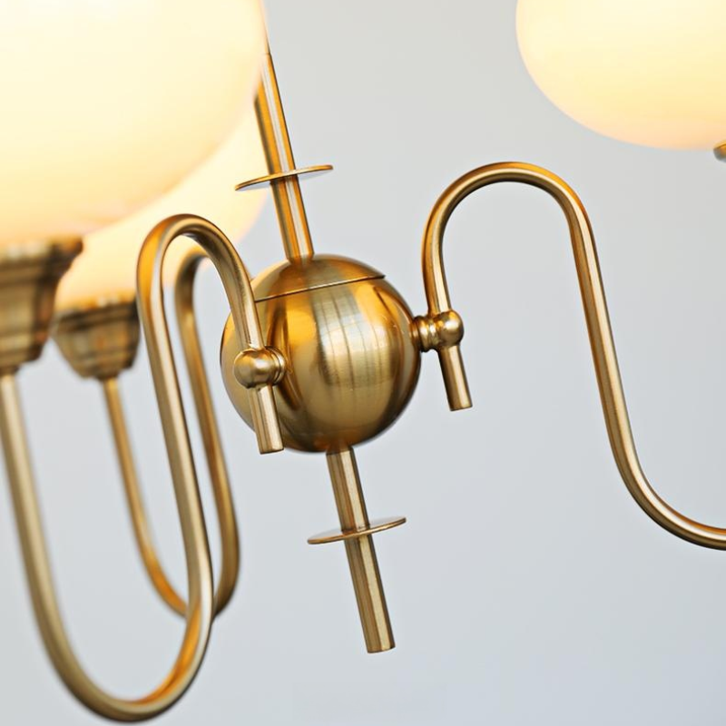 Arisha candelabru din metal și sticlă, vintage, LED, pentru living