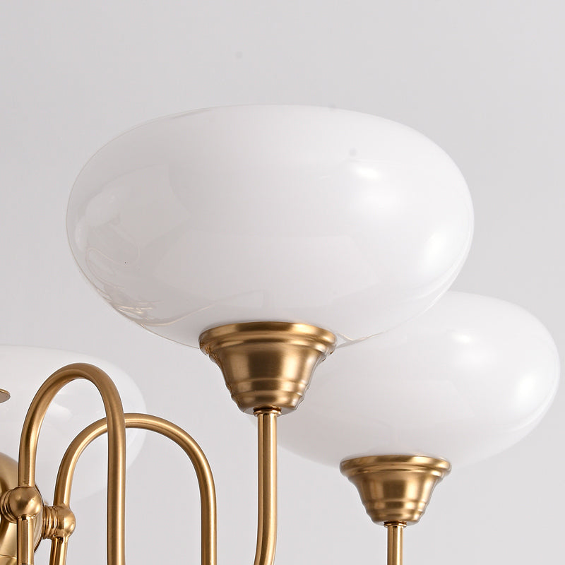 Arisha candelabru din metal și sticlă, vintage, LED, pentru living
