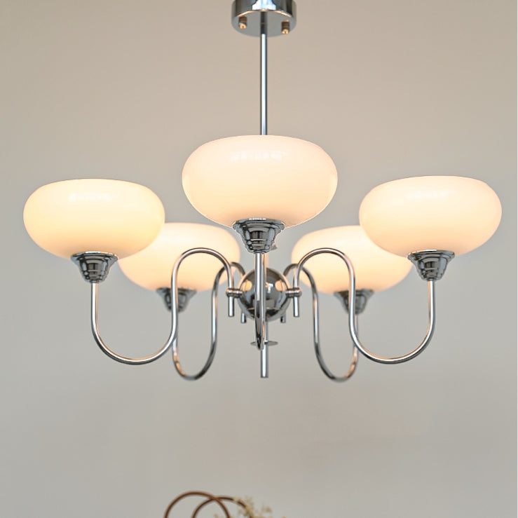 Arisha candelabru din metal și sticlă, vintage, LED, pentru living