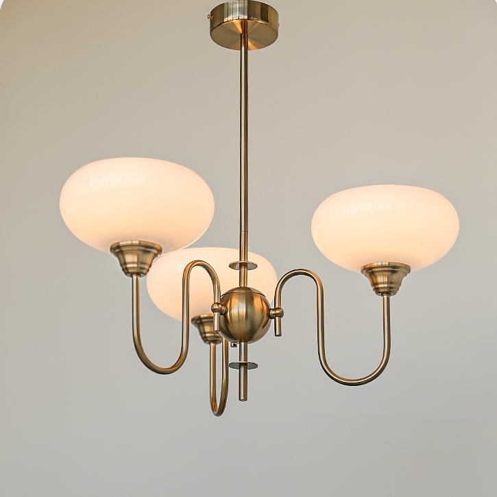 Arisha candelabru din metal și sticlă, vintage, LED, pentru living
