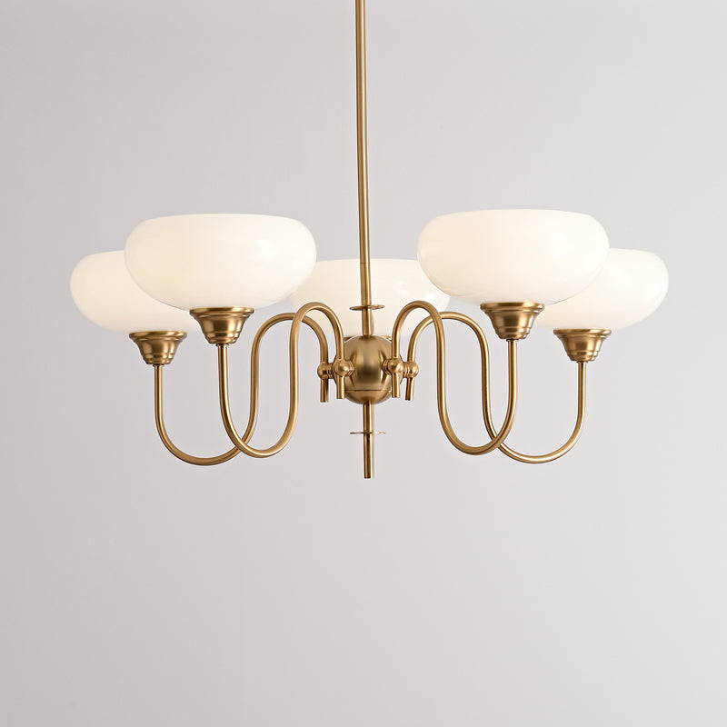 Arisha candelabru din metal și sticlă, vintage, LED, pentru living