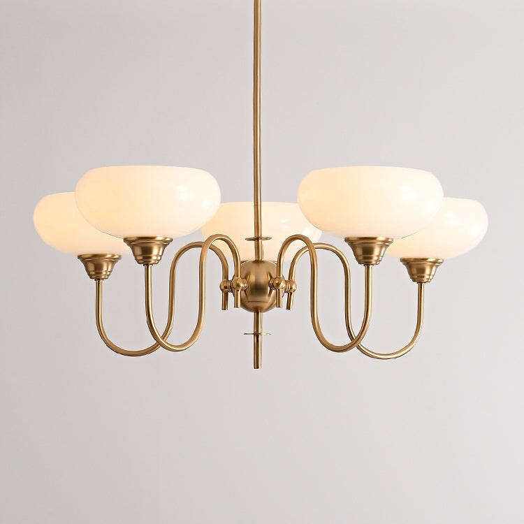 Arisha candelabru din metal și sticlă, vintage, LED, pentru living