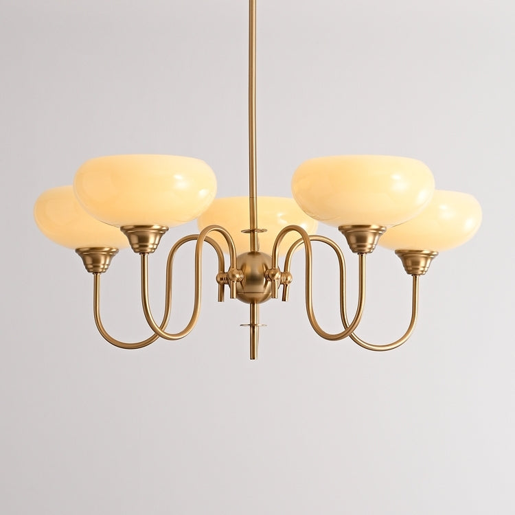 Arisha candelabru din metal și sticlă, vintage, LED, pentru living