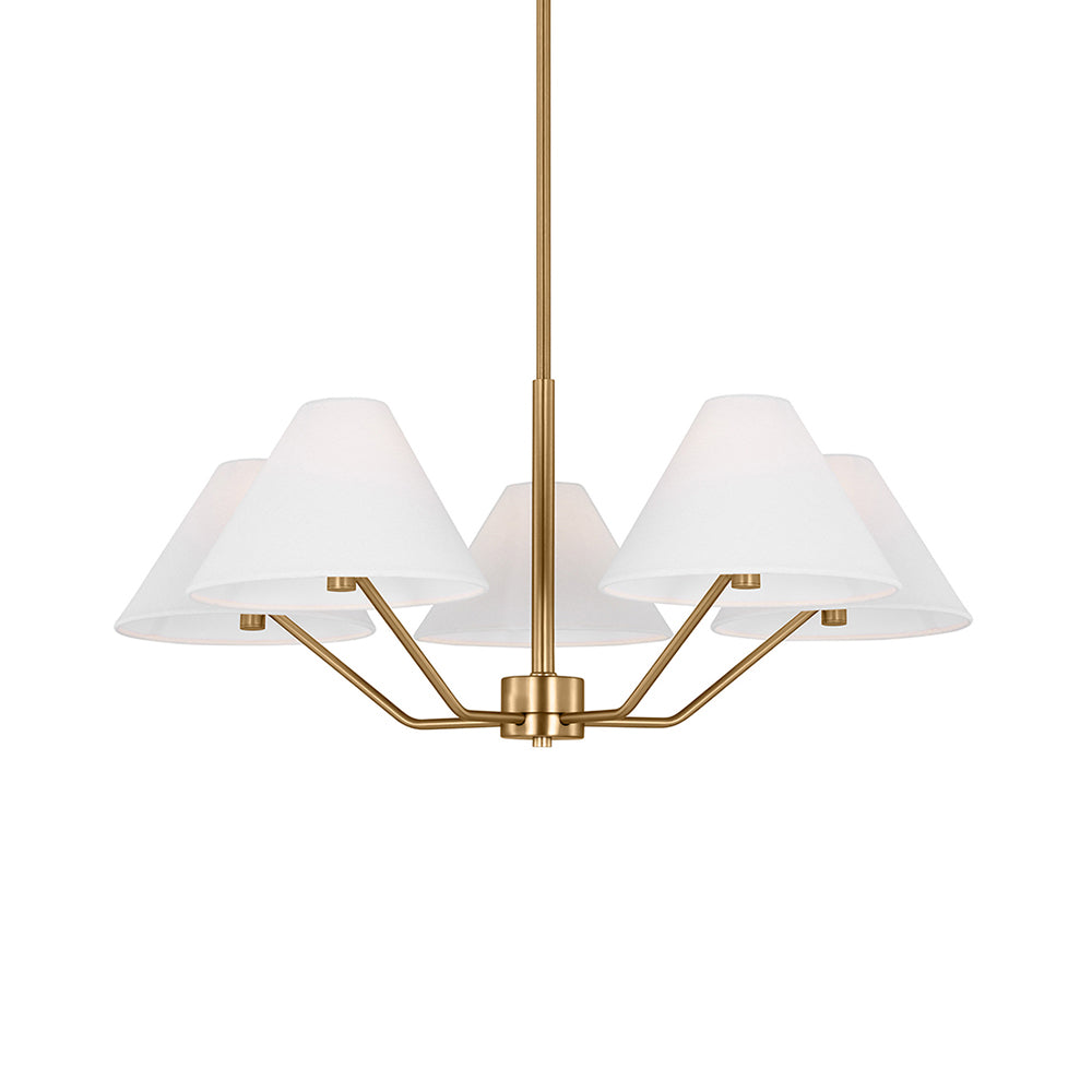 Kevenor candelabru din alamă și material textil, modern, conic