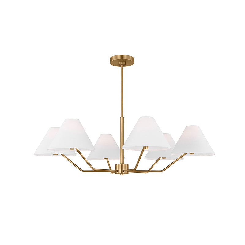Kevenor candelabru din alamă și material textil, modern, conic