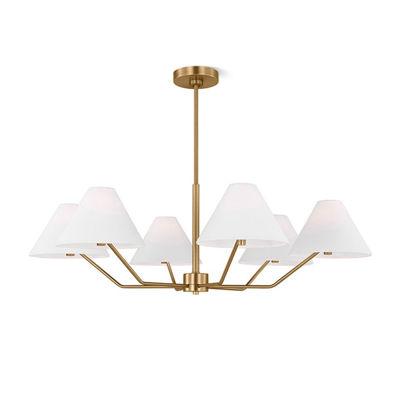 Kevenor candelabru din alamă și material textil, modern, conic
