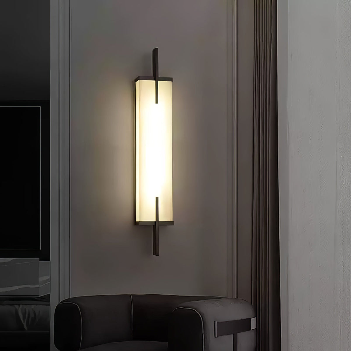Komino Rectangular aplică de perete din alabastru