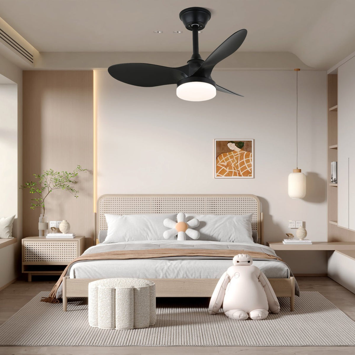 Aelric ventilator de tavan cu lumină, modern