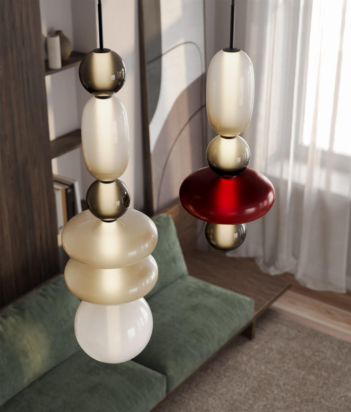 Velinian candelabru din sticlă