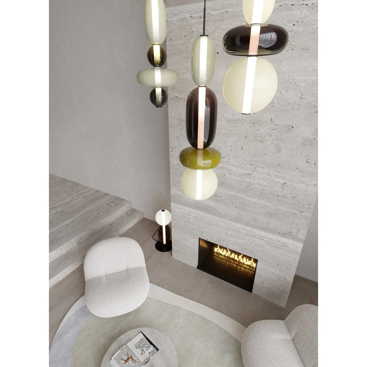 Velinian candelabru din sticlă