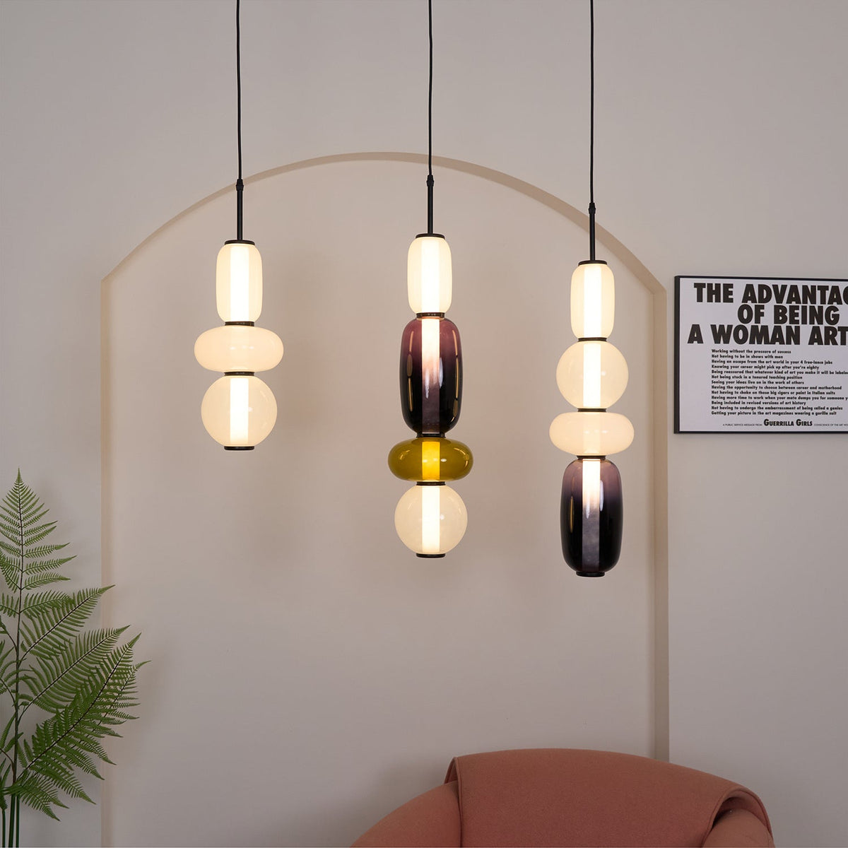 Eiriniella Candied lampă suspendată din sticlă