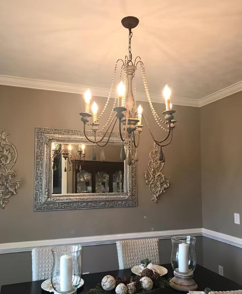 Liorerian candelabru cu Brațe în Formă de Scroll, Stil Rustic