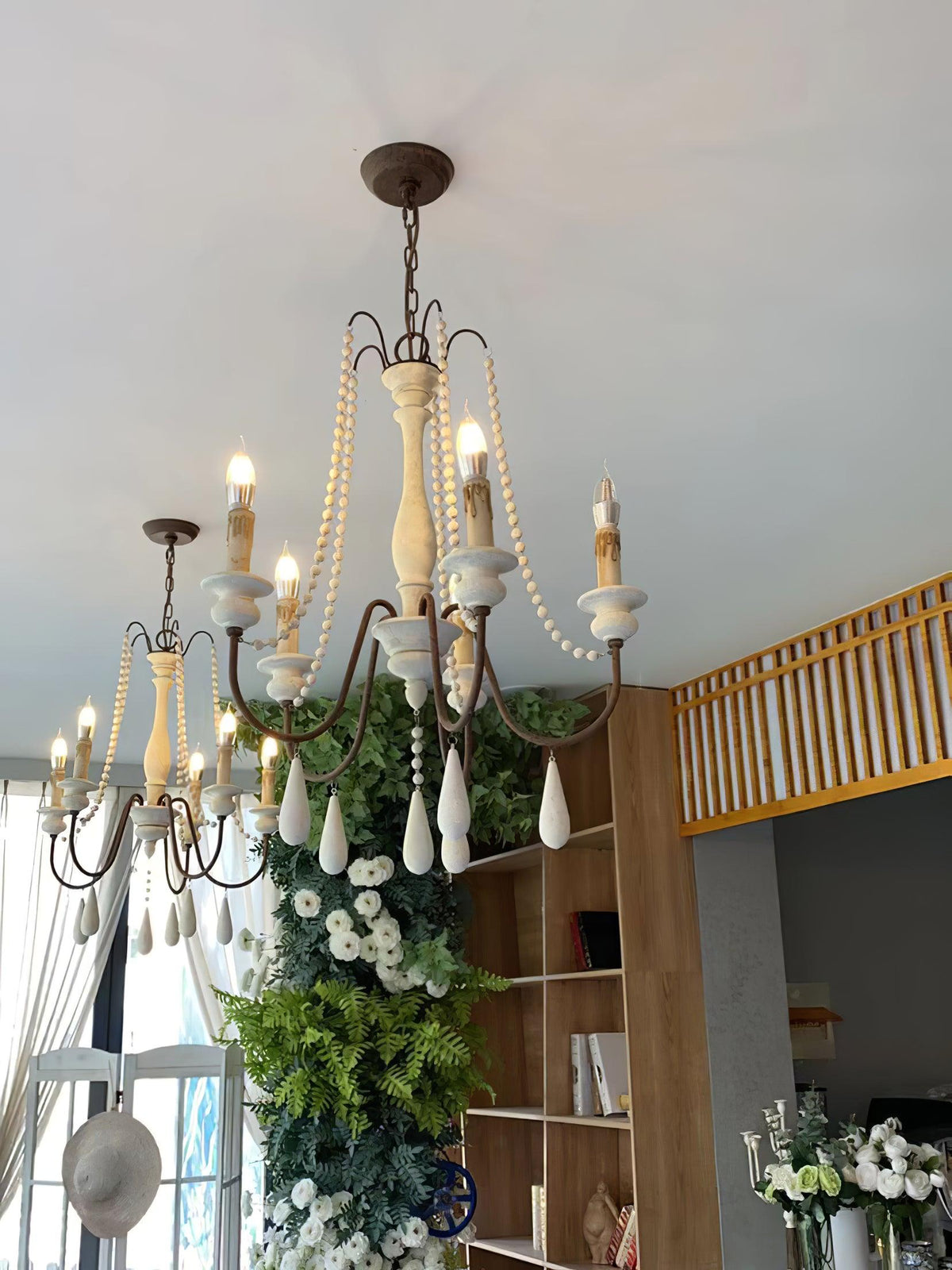 Liorerian candelabru cu Brațe în Formă de Scroll, Stil Rustic