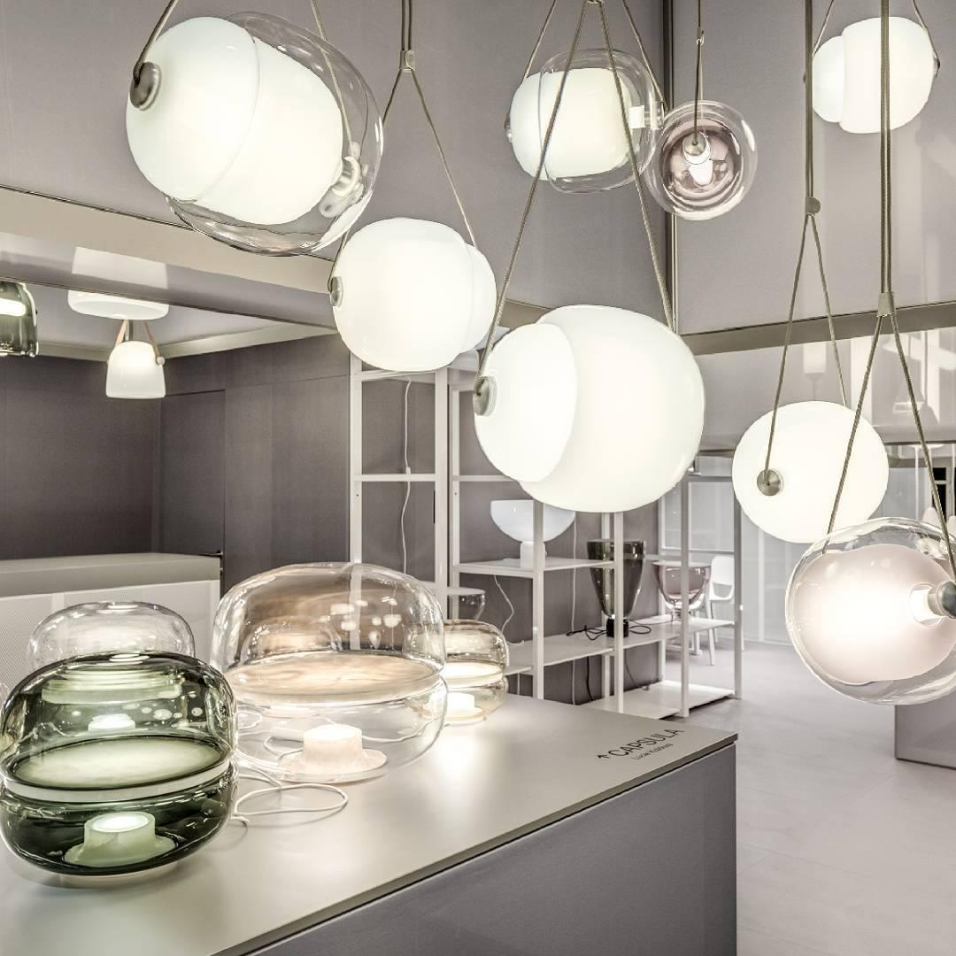 Ovexa lampă suspendată contemporană din sticlă