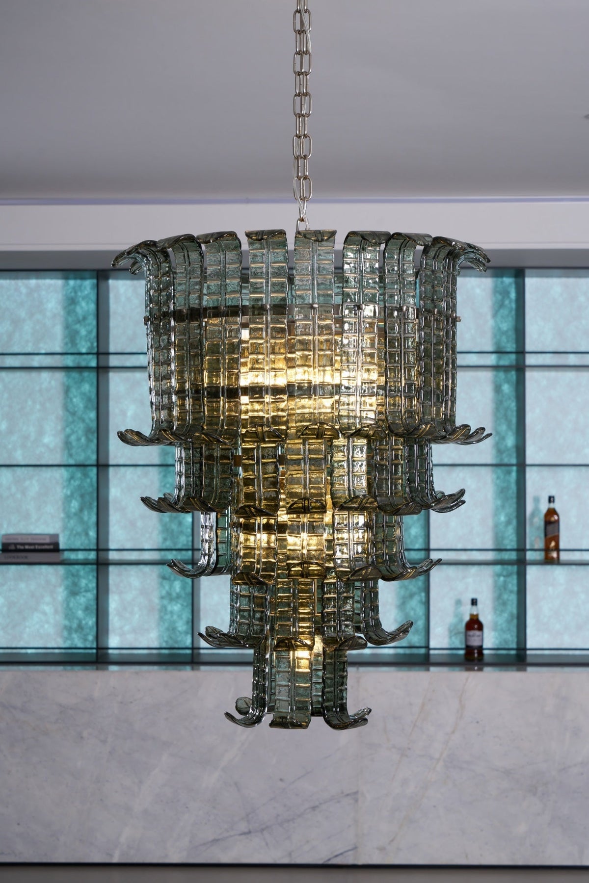 Yisk candelabru Cascade sticlă Murano În Trepte Vintage