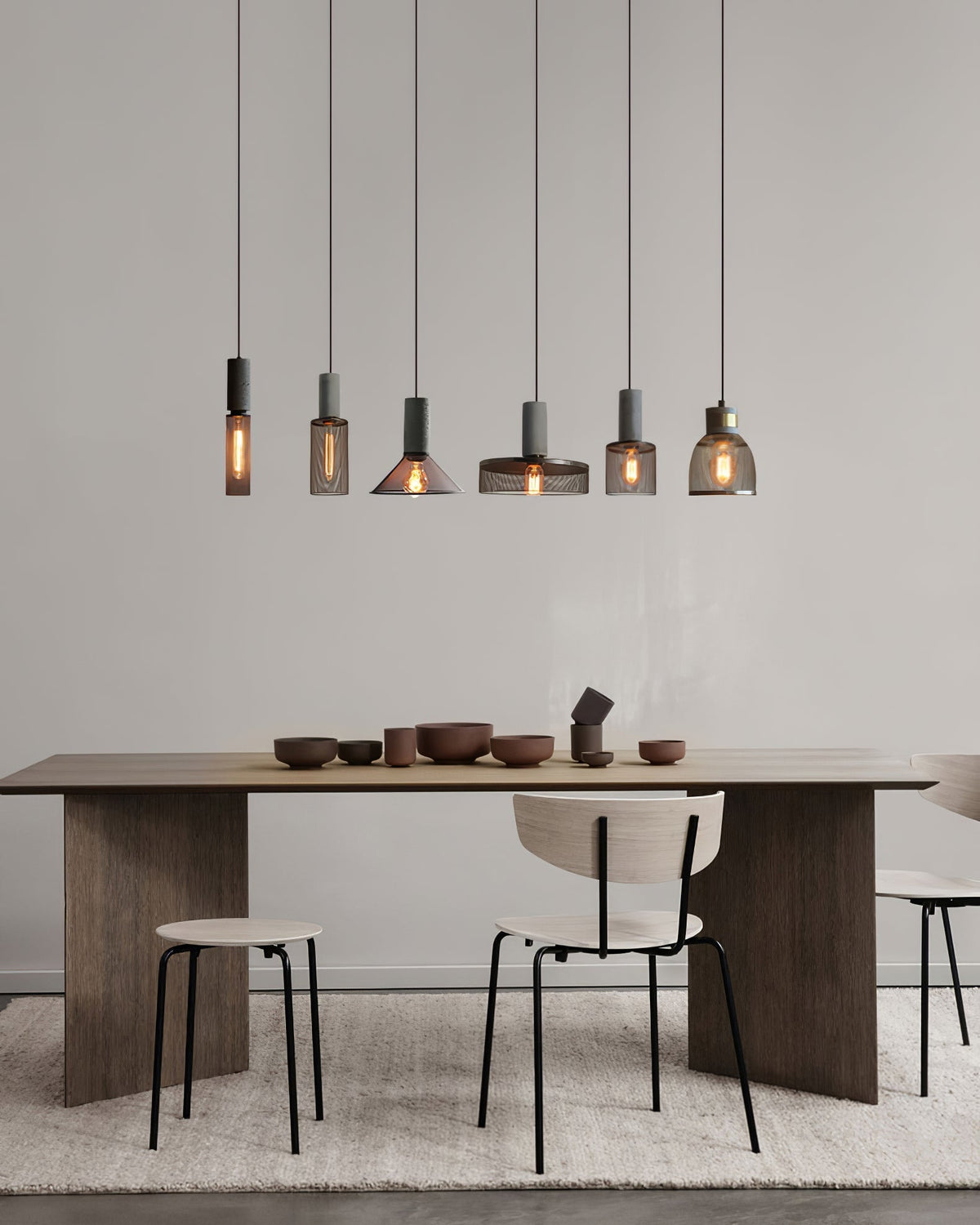 Lumeraine Cement Mesh lampă suspendată