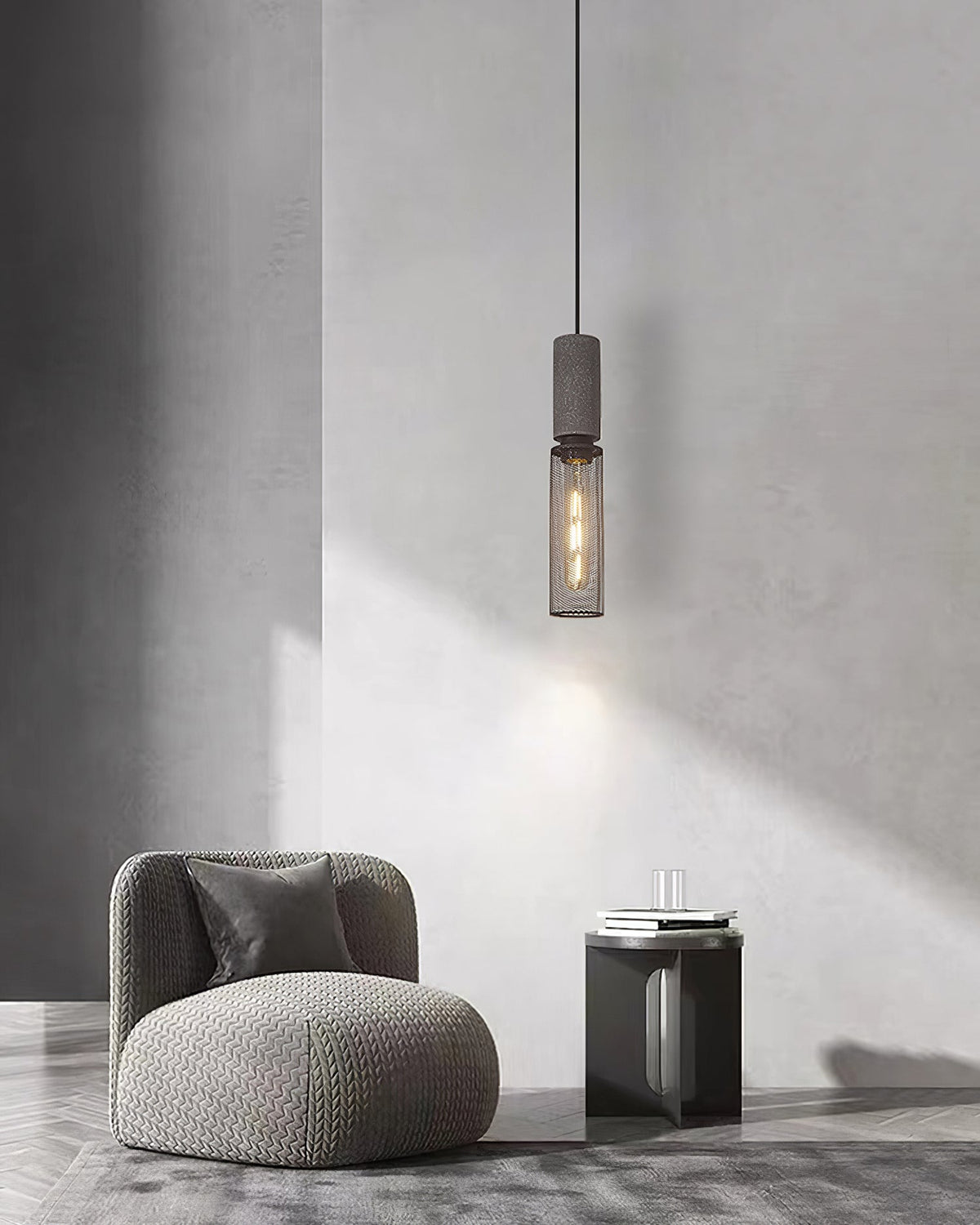 Lumeraine Cement Mesh lampă suspendată