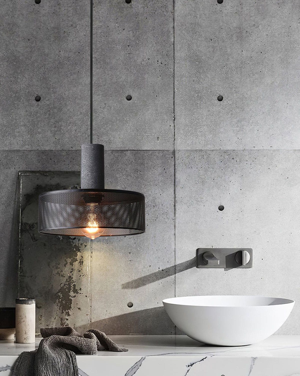 Lumeraine Cement Mesh lampă suspendată