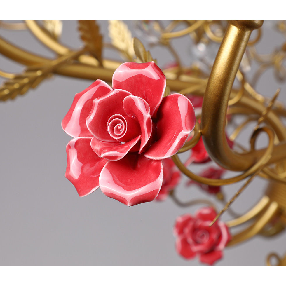 Candelabru Ceramic Rose Vine