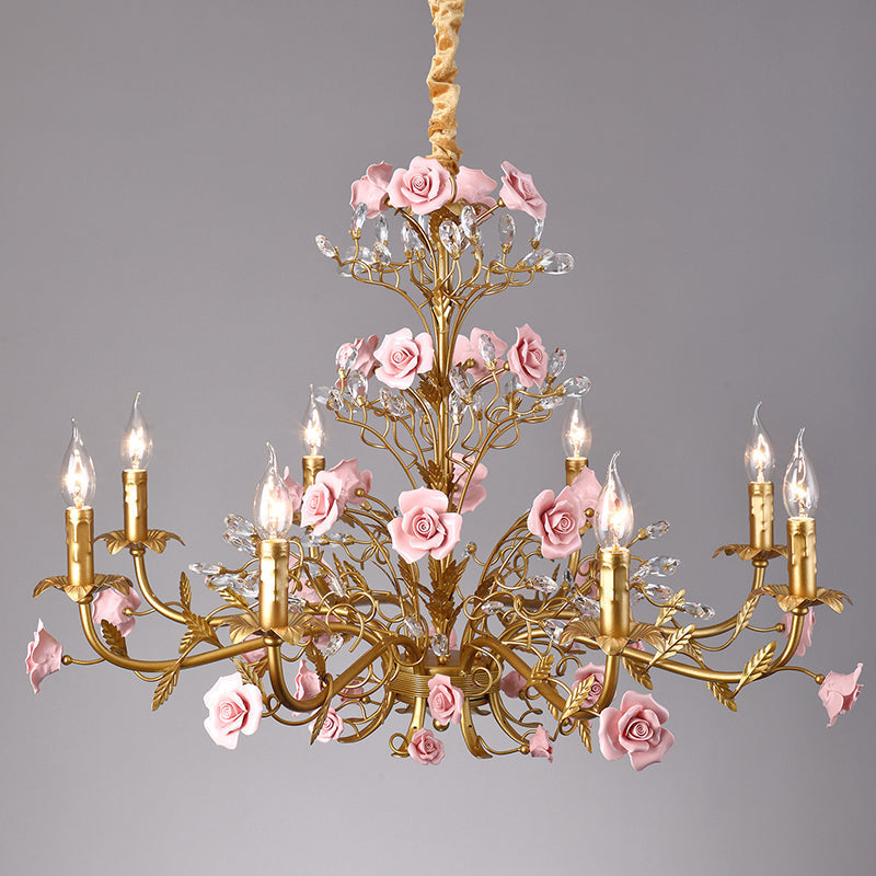 Candelabru Ceramic Rose Vine