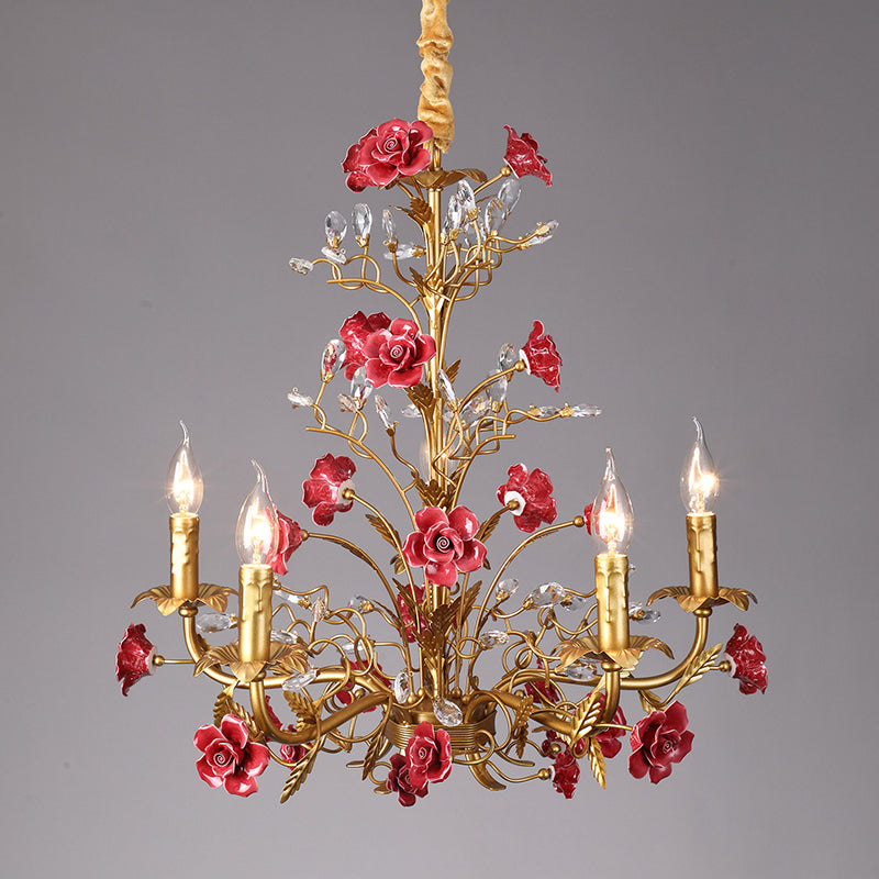 Candelabru Ceramic Rose Vine