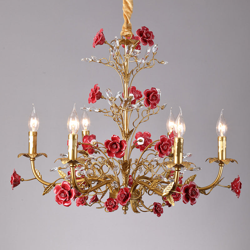 Candelabru Ceramic Rose Vine