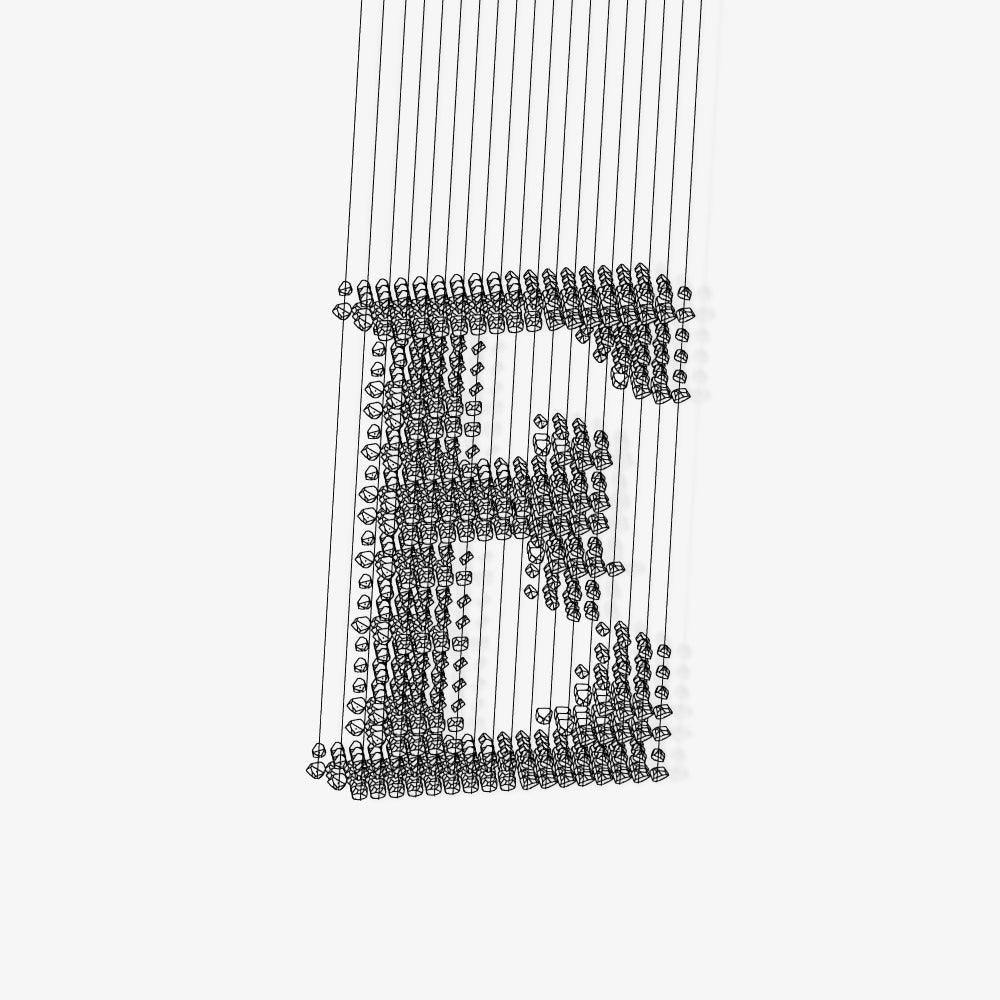Glyph candelabru din piatră, minimalist
