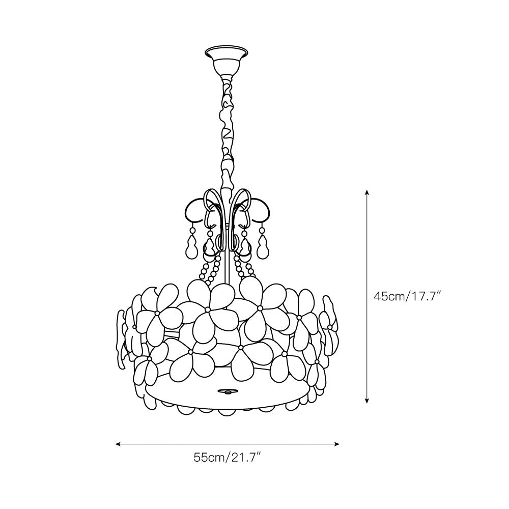 Hydrangea candelabru din sticlă
