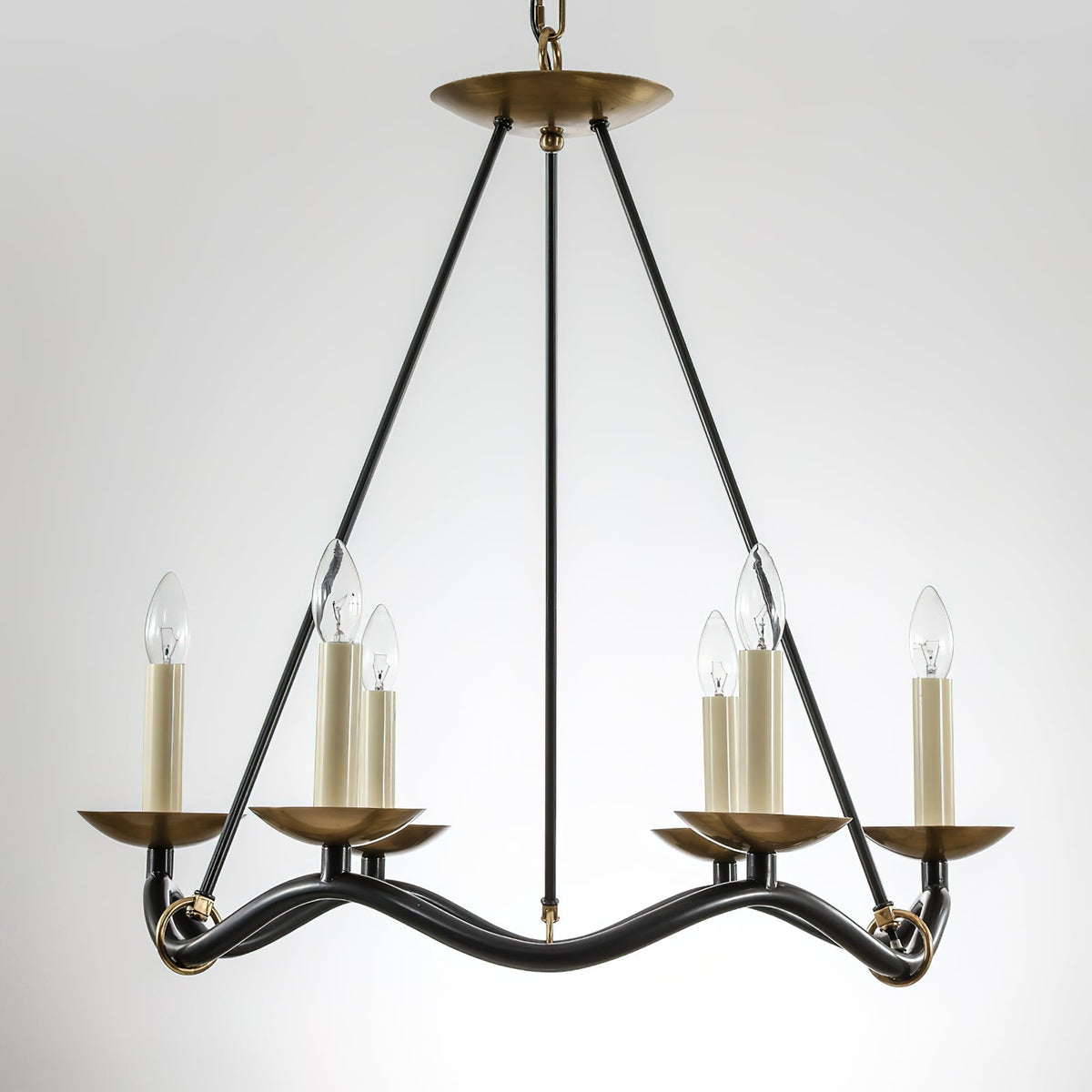 Evenor candelabru din alamă, elegant, vintage