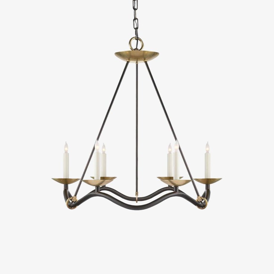 Evenor candelabru din alamă, elegant, vintage