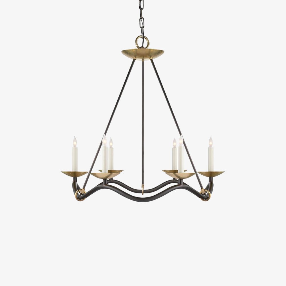 Evenor candelabru din alamă, elegant, vintage
