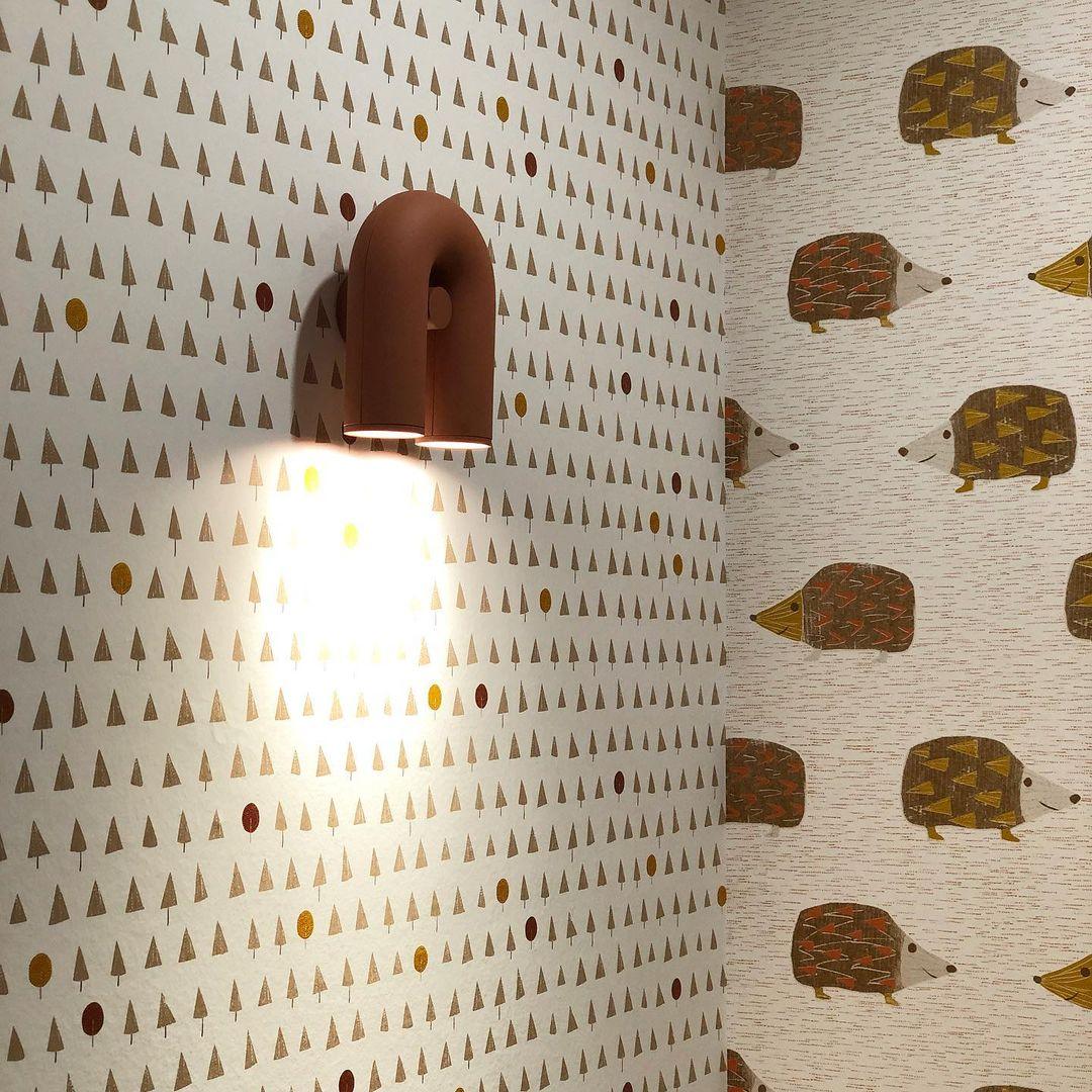 Arisha aplică de perete Design U LED metal, negru/Albastru/Gri/Roșu, dormitor