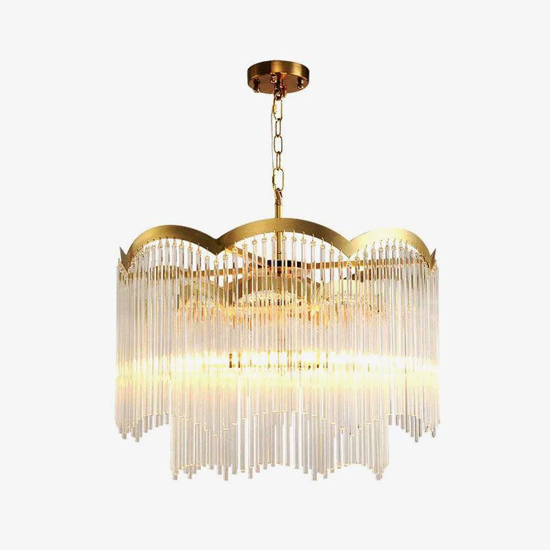 Liorivella candelabru cu tijă de sticlă în formă de undă