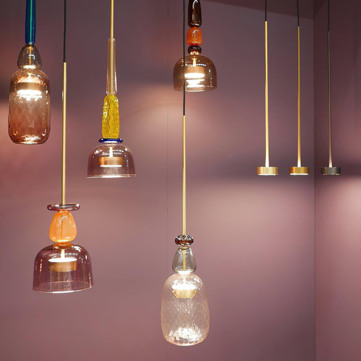 Voshan Bohemian lampă suspendată din sticlă