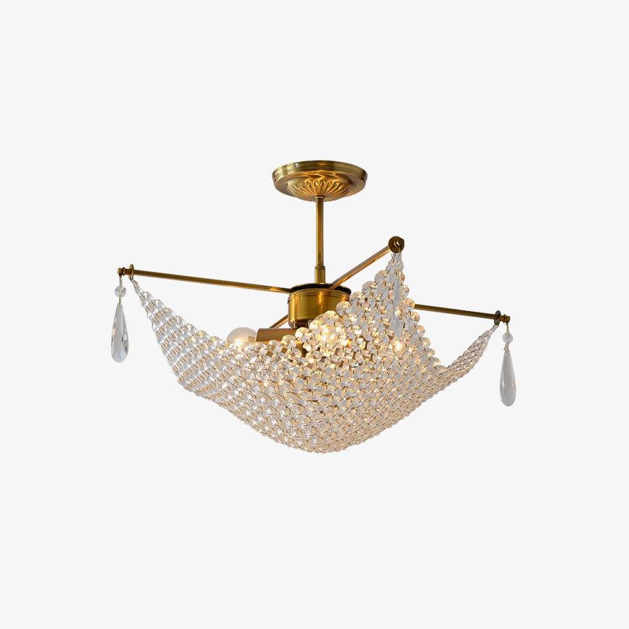 Cilune candelabru cu șiruri din cristal octogonal și cristal