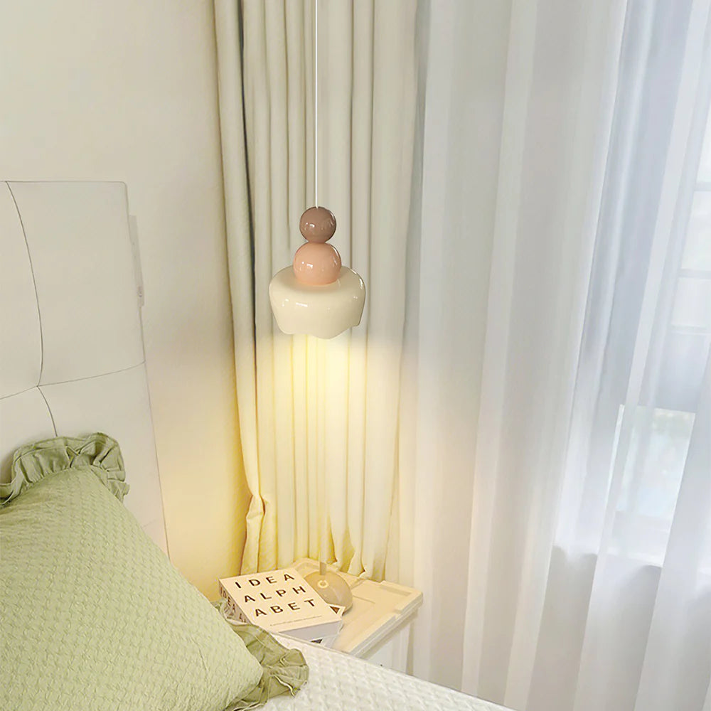 Valentina Sunny Rain Doll LED lampă suspendată Crem Rășină dormitor