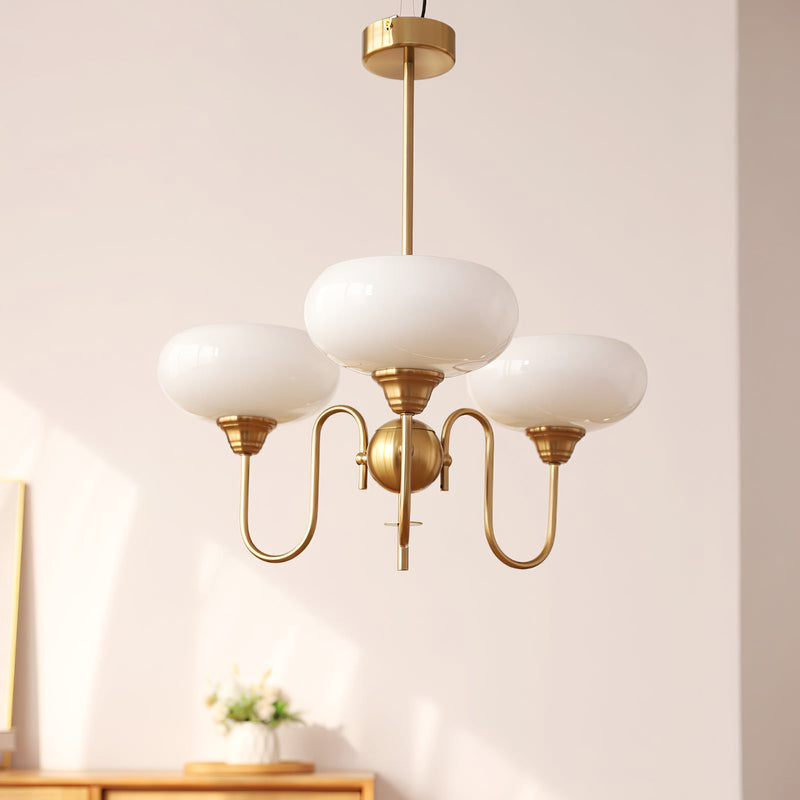 Arisha candelabru din metal și sticlă, vintage, LED, pentru living