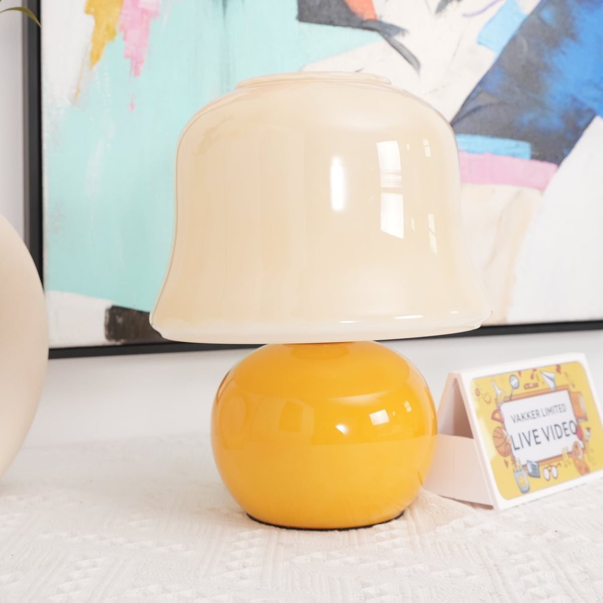Holg lampă de masă din ceramică, de lux