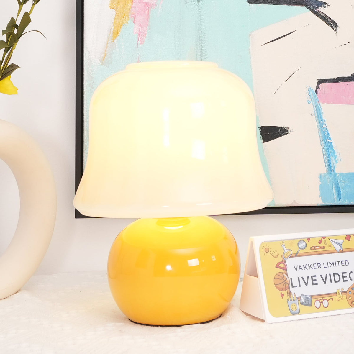 Holg lampă de masă din ceramică, de lux