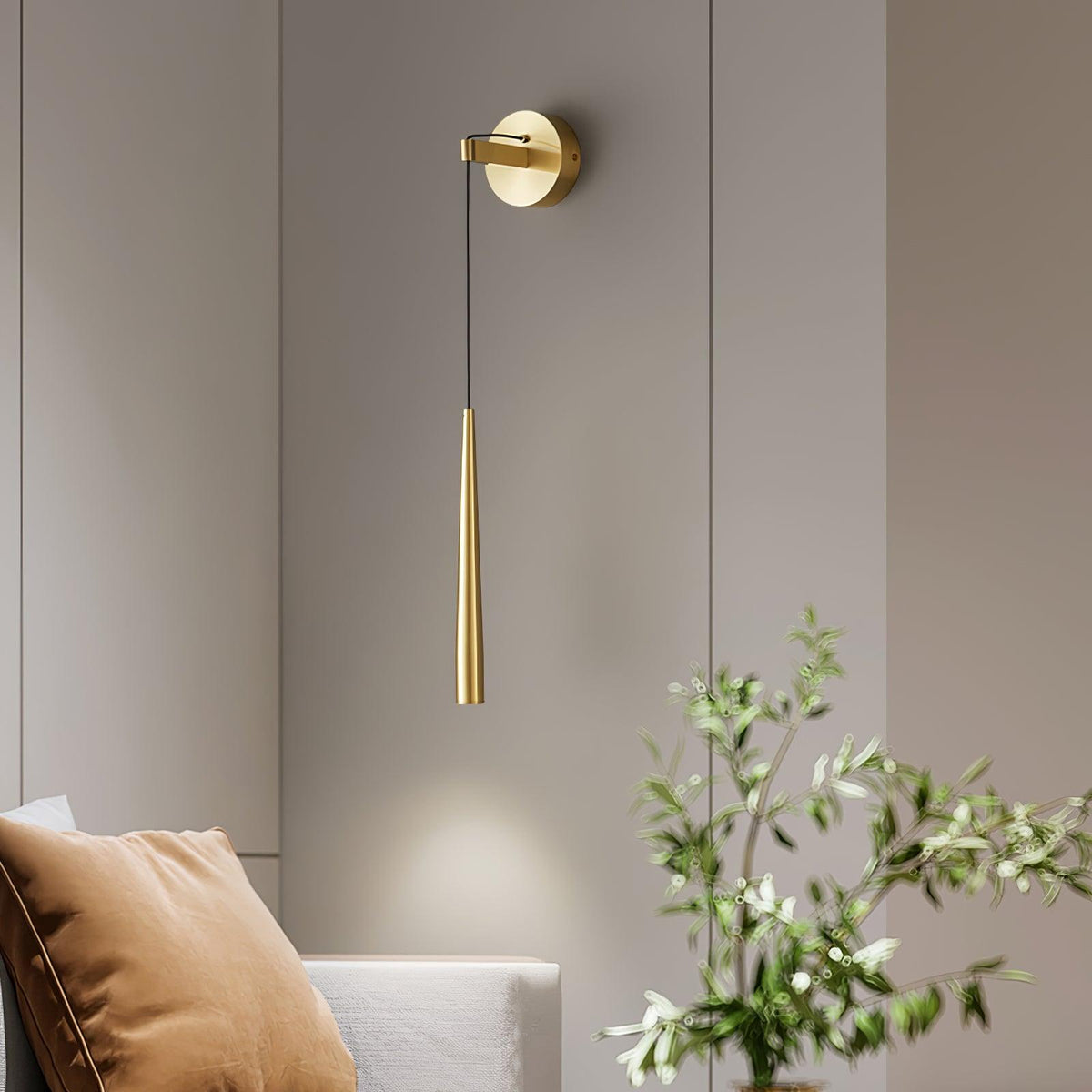 Dava aplică de perete din cristal, modernă, minimalistă, conică