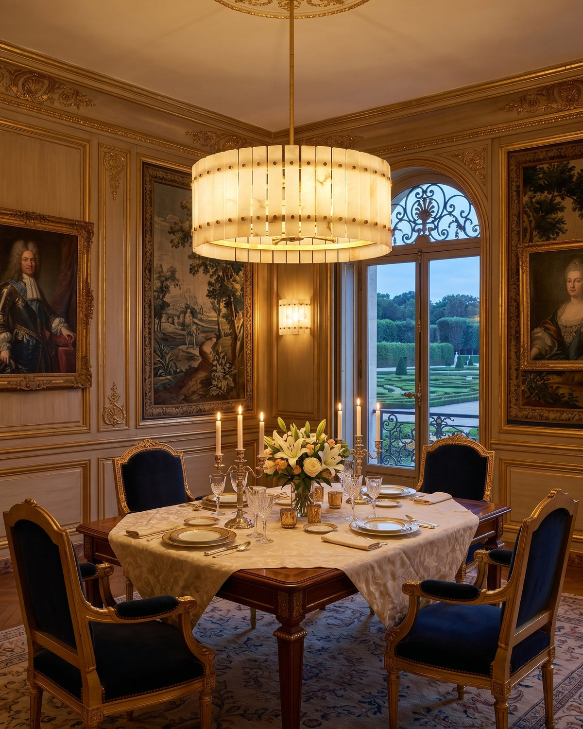 Alboora candelabru din alabastru