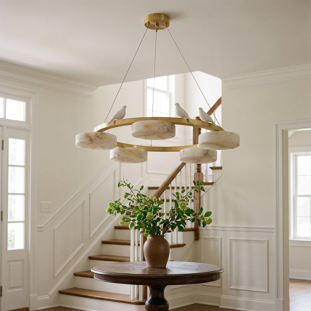 Nivaian candelabru Rotund din alabastru