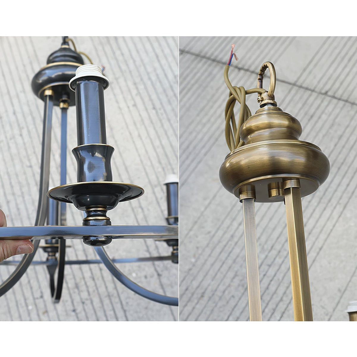 Mariner candelabru cu abajur textil