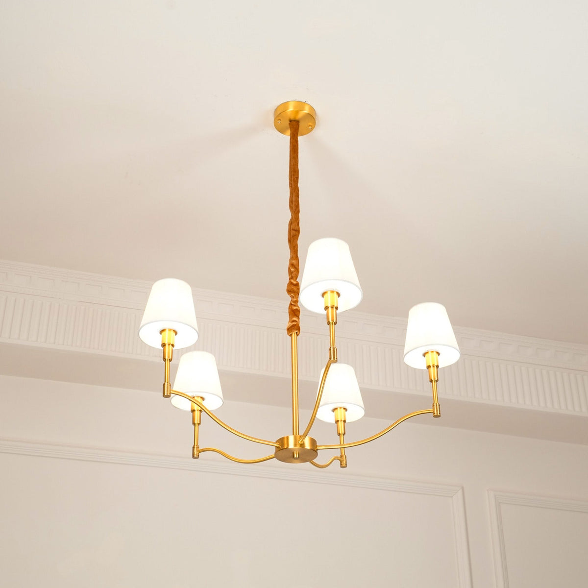 Linoelle candelabru cu abajur textil