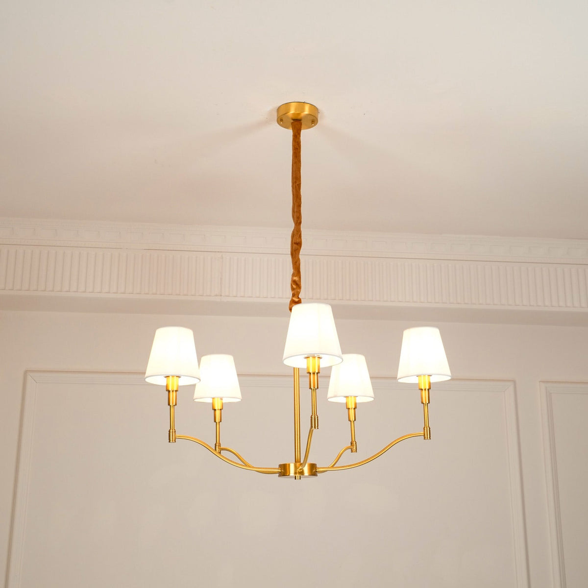 Linoelle candelabru cu abajur textil