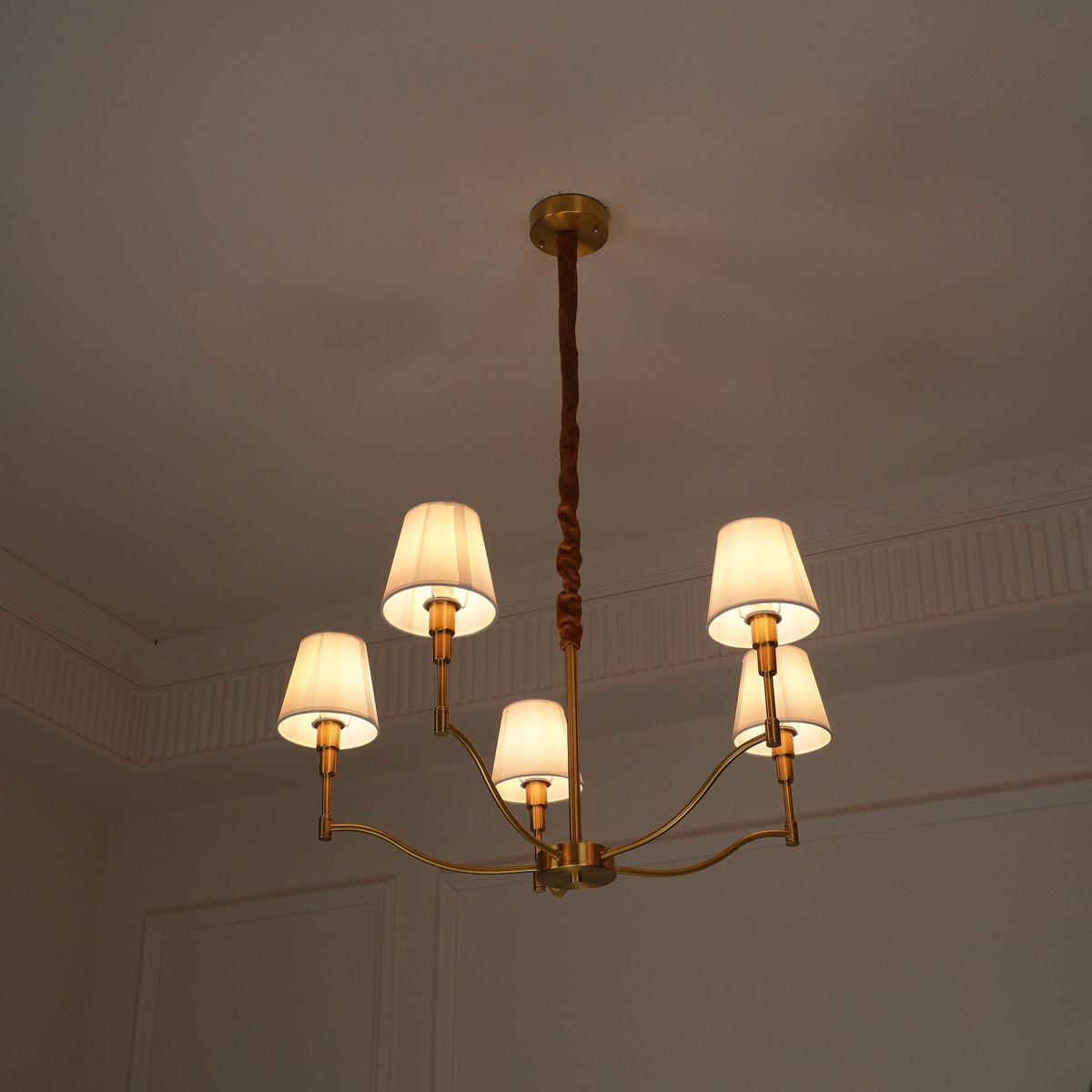 Linoelle candelabru cu abajur textil