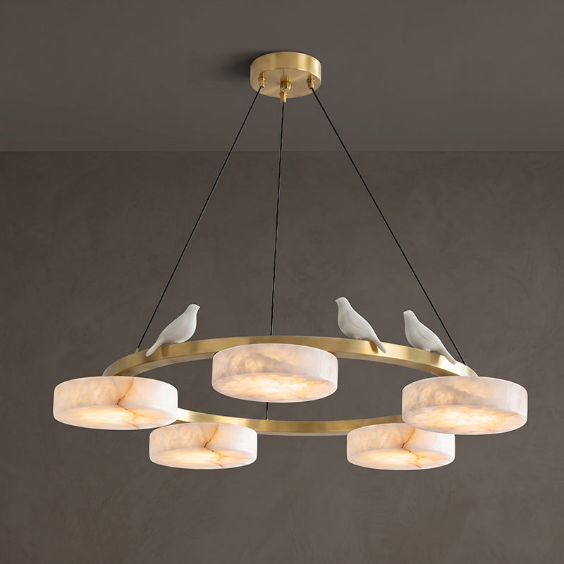 Nivaian candelabru Rotund din alabastru
