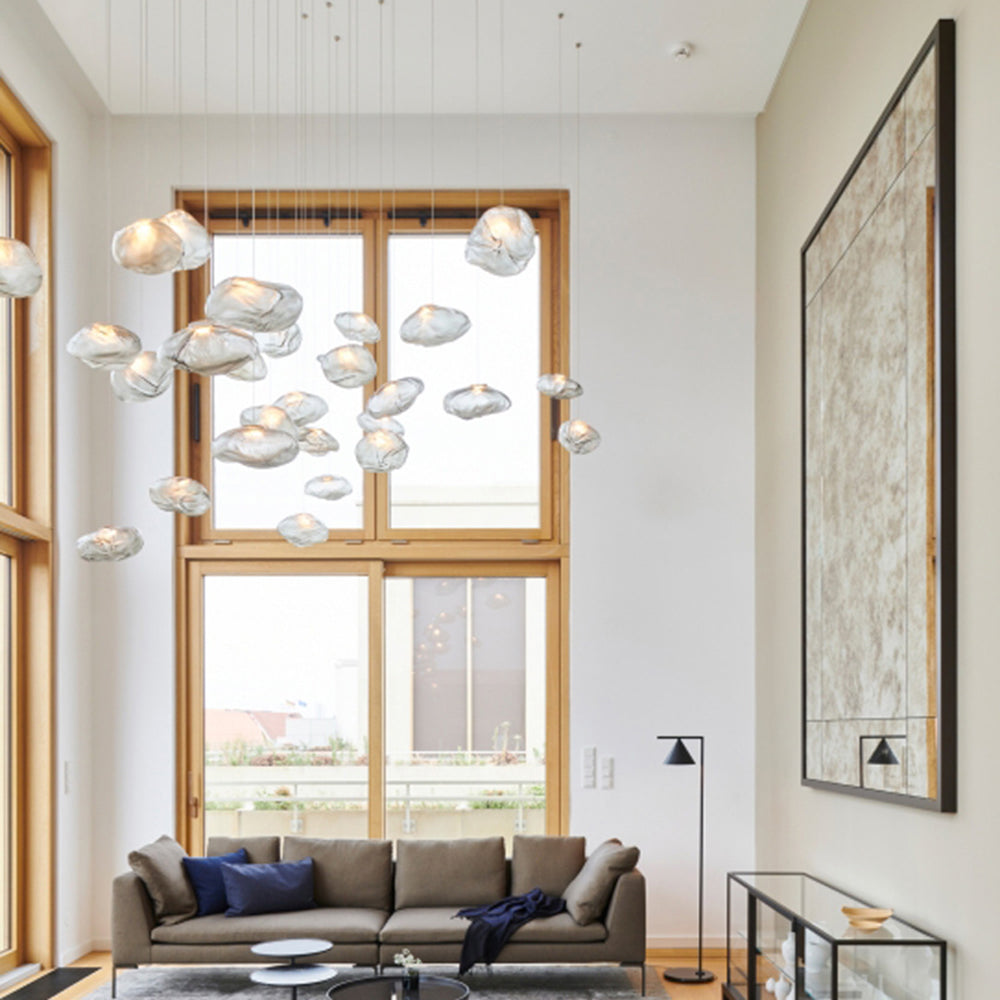 Avi lampă suspendată minimalistă cu Abajur Sferic din sticlă, Culoare 3