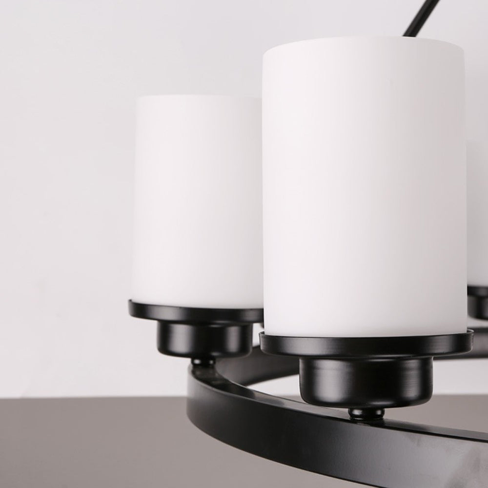 Silva candelabru Retro din metal negru și sticlă pentru living