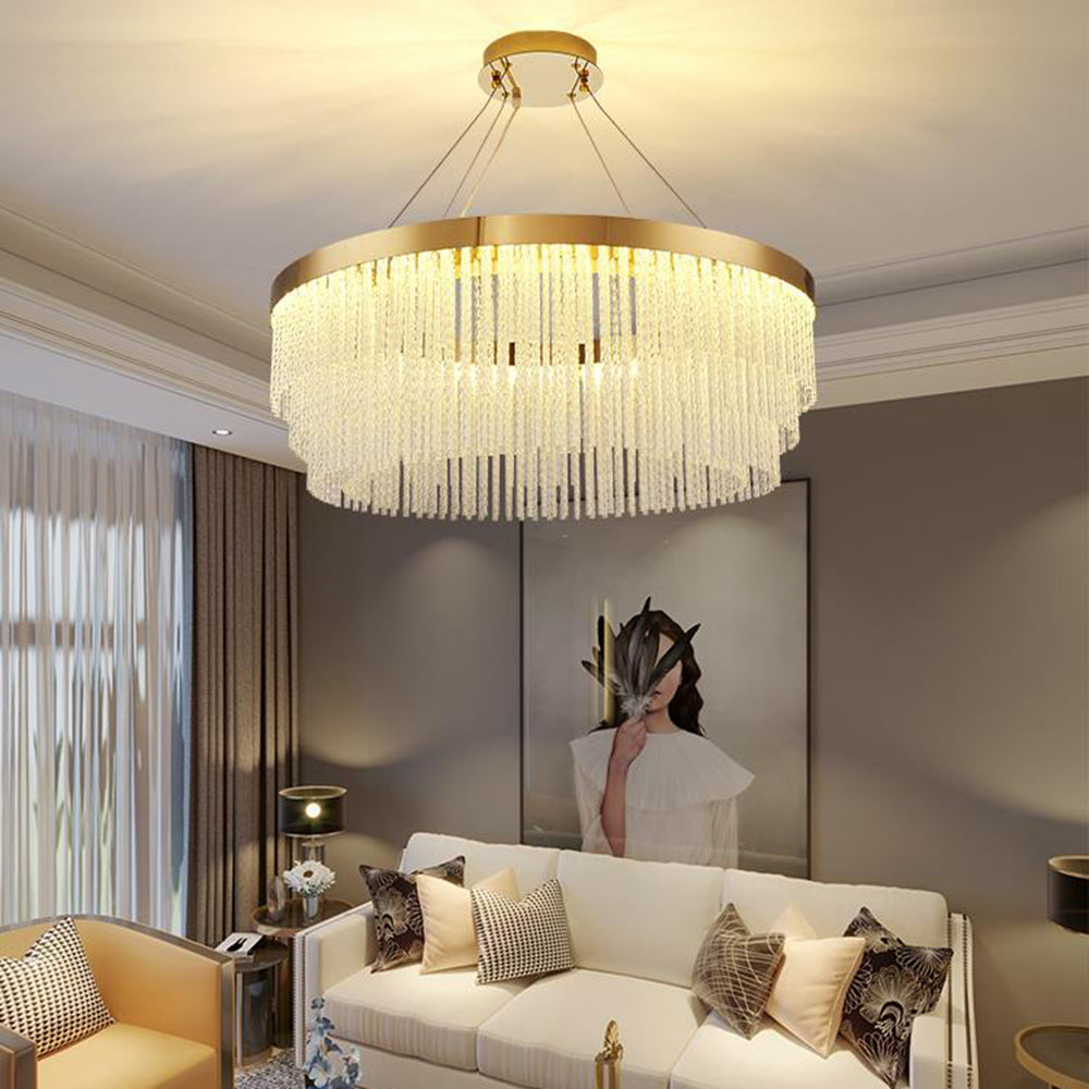Kristy candelabru modern Spiral cristal Inel /Rectangular, auriu